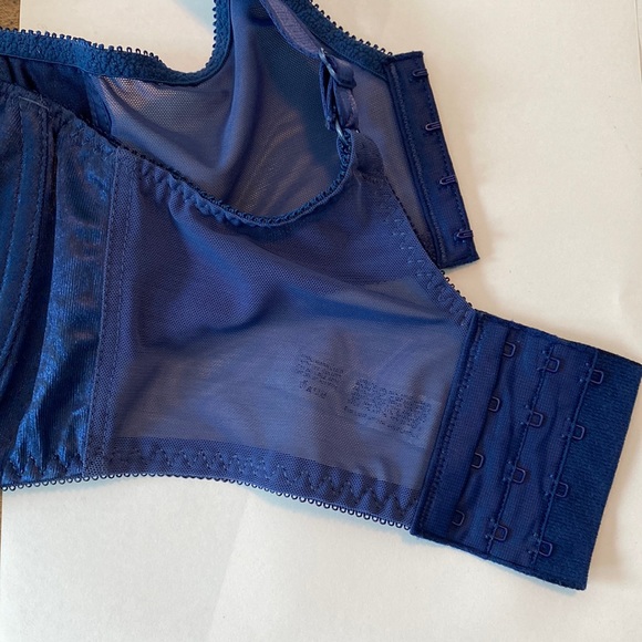SOLD 36F Minimizer Bali Blue 3562 “Satin Tracings” 4 Hooks NWT New 80F 36DDD - Picture 4 of 7